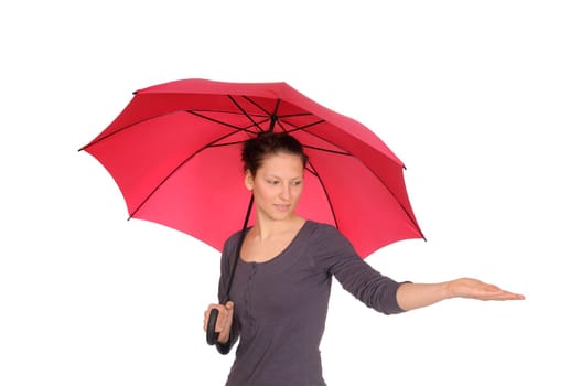 Young woman with umbrella