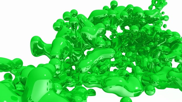 Green Liquid on white background - 01