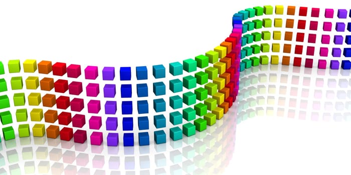 3D Cube - Rainbow Snake 06