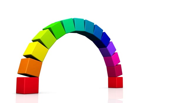 3D Cube - Rainbow Gate 02