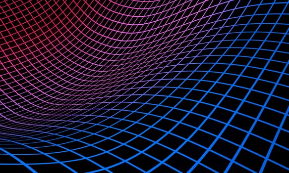 Grid background blue red on black 01