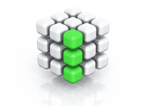 Cuboid - green row
