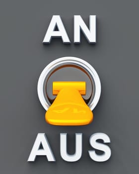 Turn Orange Silver Toggle Switch