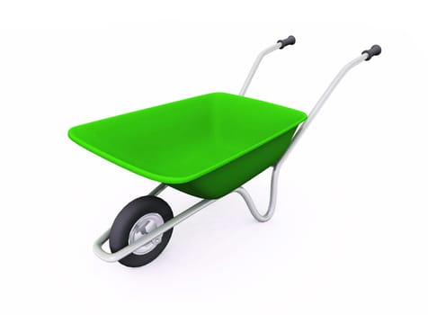 The Green Wheelbarrow - Isolated