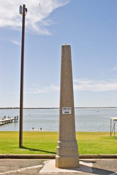 lake bonney flood marker at barmera