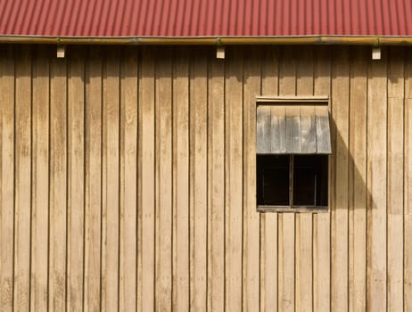 the old window on the barn is open