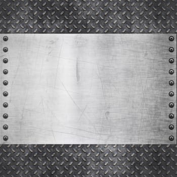 old dirty and grungy diamond plate metal background