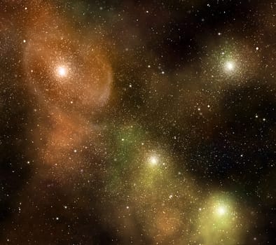 starry background of stars and  nebulas in deep outer space