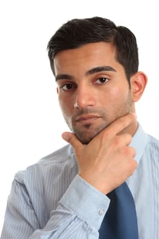 Thinking businessman or other professional occupation.