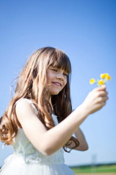 Girl with flowers