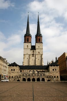 Halle (Saale) Hallmarkt with Market Church