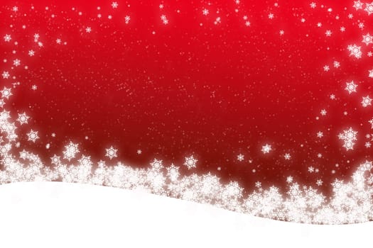 large christmas snow scene with copy space