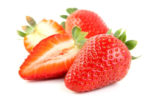Strawberry,strawberries - close-up in front of white background isolated