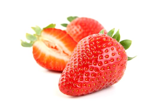 Strawberry,strawberries - close-up in front of white background isolated