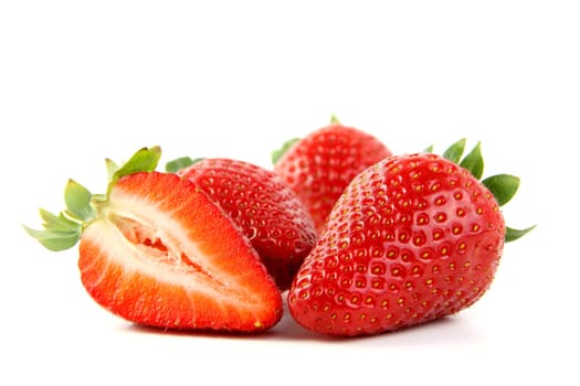 Strawberry,strawberries - close-up in front of white background isolated