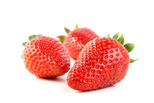 Strawberry,strawberries - close-up in front of white background isolated