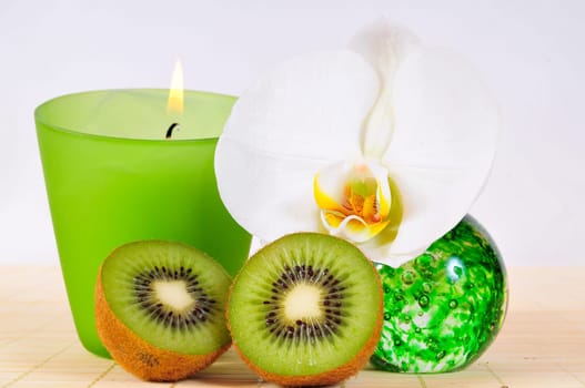 Wellness Candle Green Spa Cosmetics