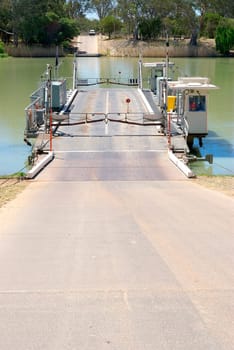 the river murray ferry crossing at morgan