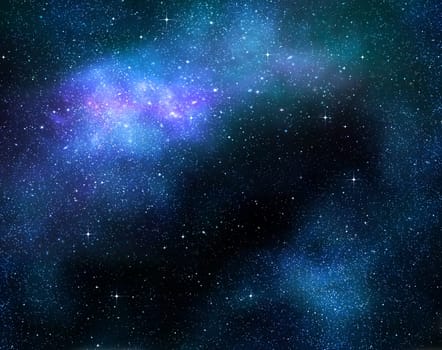deep outer space background with stars and nebula