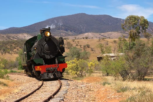 the pichi richi steam train near port augusta south australia