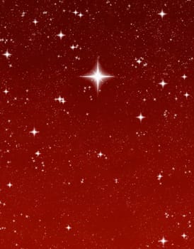 big bright star in the night sky waiting for a wish