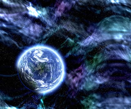 great image of an earth like planet in space