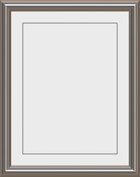 shiny metal frame with white matte for certificates, awards or photos