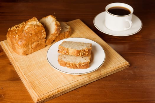 slices of cake and a cup coffee