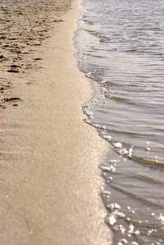 beach sand and the gentle sea