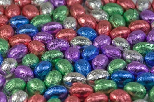 collection of colourful easter eggs