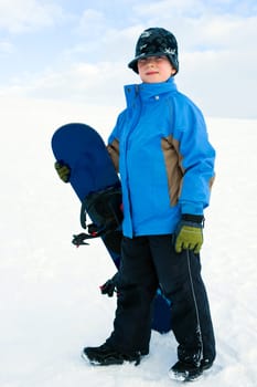 boy and his snowboard
