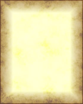 a large sheet of yellowing parchment with dirty borders