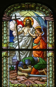 Risen Christ, stained glass