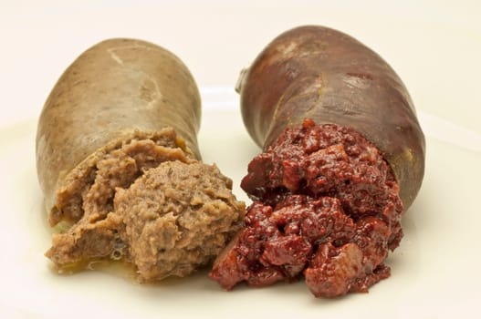 Black pudding and liver sausage