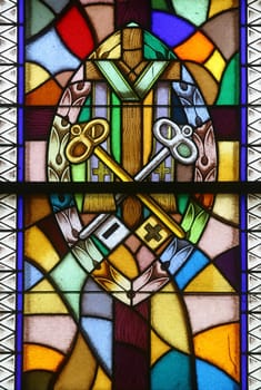 Confirmation, Seven Sacraments, Stained glass