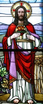Sacred Heart of Jesus, Stained glass