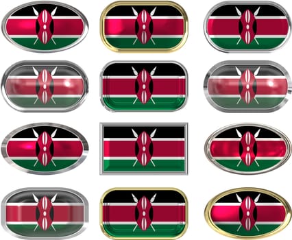 twelve Great buttons of the Flag of Kenya