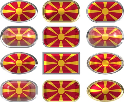 twelve Great buttons of the Flag of Macedonia