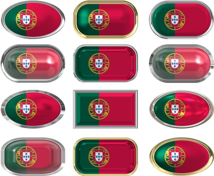 twelve Great buttons of the Flag of Portugal