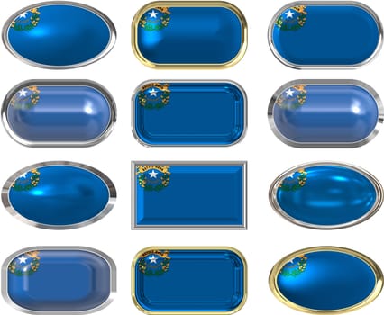twelve Great buttons of the Flag of Nevada