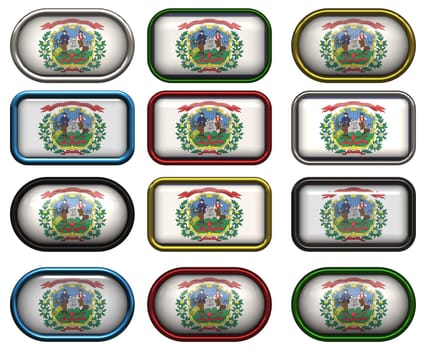 twelve Great buttons of the Flag of west Virginia