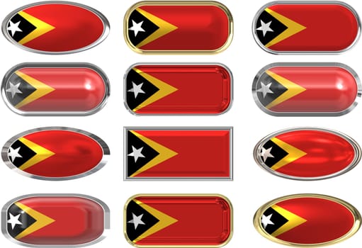twelve buttons of the  Flag of East Timor