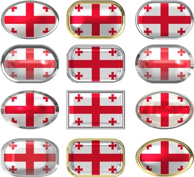 twelve buttons of the Great Image of the Flag of Georgia