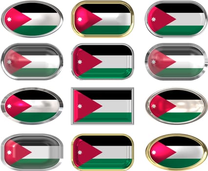 twelve Great buttons of the Flag of Jordan