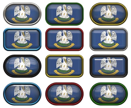 twelve Great buttons of the Flag of Louisiana