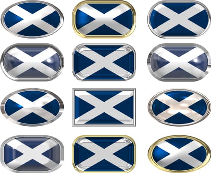 twelve Great buttons of the Flag of Scotland