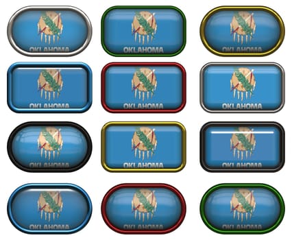 twelve Great buttons of the Flag of Oklahoma