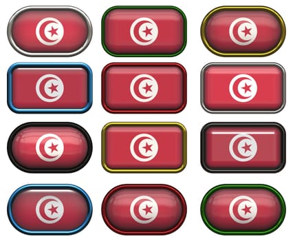 twelve Great buttons of the Flag of Tunisia