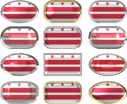 twelve Great buttons of the  Flag of Washington DC