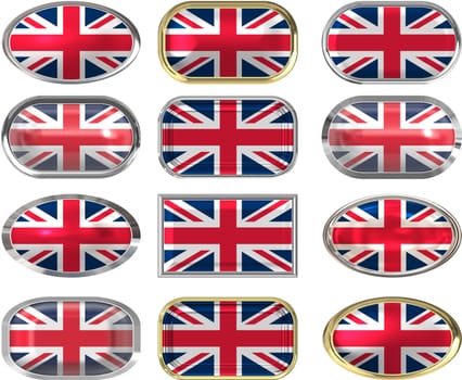 twelve Great buttons of the Flag of the united Kingdom